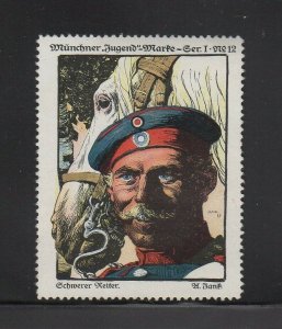 Germany- München Youth Collector Stamp, Series 1 #12 Cavalry - NG