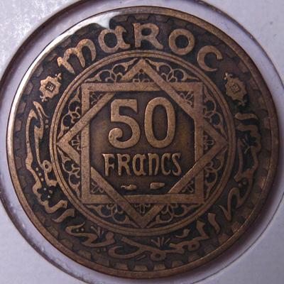 Morocco 50 francs, 1371 (1951) - VF, circ-cam