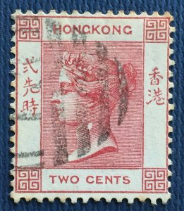 HONG KONG 1880 QV 2c wmk CC Used SG#28a HK4295