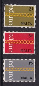 Malta    #425-427  MNH  1971    europa