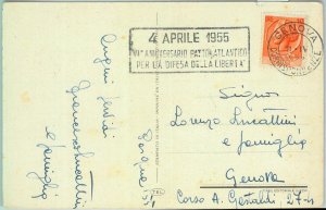 86668 - ITALY - POSTAL HISTORY - Special postmark  1955  North Atlantic Treaty