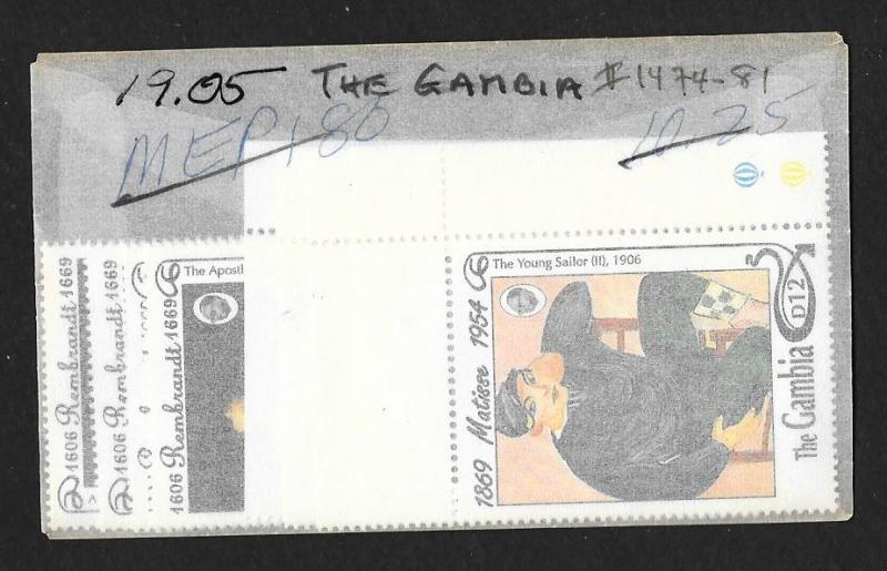 GAMBIA Sc#1474-1481 Mint Never Hinged Complete Set