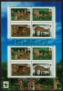 Ghana WWF Bohor Reedbuck Sheetlet of 2 sets 2012 MNH SG#MS3806