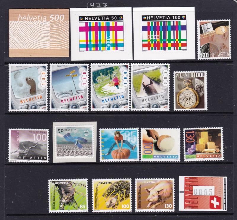 Switzerland a small lot of moders MNH