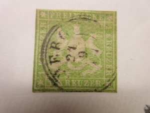 German States WURTTEMBERG Scott 16 USED Lot11 Cat $125