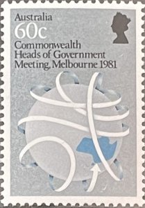1981 Stamp of Australia of  Globe & Map of Australia SC# 815 MNH