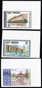 Cambodia Stamps # 188-90 MNH VF Imperforate