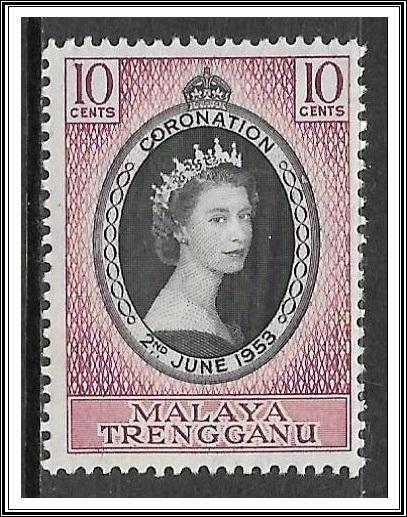 Malaya-Trengganu #74 Coronation Issue MHR