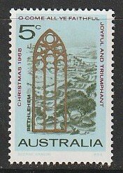 1968 Australia - Sc 445 - 1 single - MNH VF - View of Bethlehem/Church Window