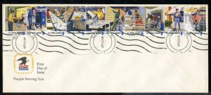 US 1498a Postal Service Employees strip 10 USPS Cachet FDC UA Clearwater FL PM