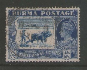 Burma 1938 KGVI Sc 27 FU