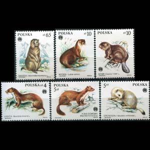 POLAND 1984 - Scott# 2650-5 Protected Animals Set of 6 NH