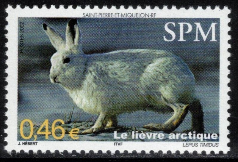 ST PIERRE & MIQUELON 2002 Arctic Hare; Scott 744; MNH