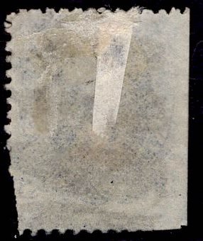 US Stamp #72 USED 90c Washington SCV $600.Great Bar Cancel.