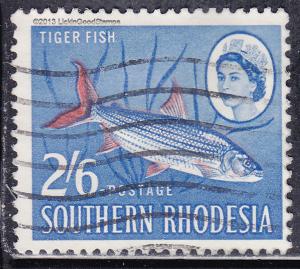 Southern Rhodesia 105 USED 1964 Tiger Fish