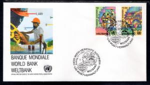 UN Vienna 88-89 World Bank UN Postal Admin U/A FDC