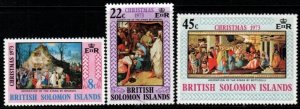 BRITISH SOLOMON IS. SG247/9 1973 CHRISTMAS MNH