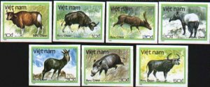 N.Vietnam Scott 1885-91 MNH Wild animals protection IMP Mi 1981-87 Value $ 15.oo