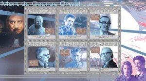 GUINEA - 2010 - George Orwell - Perf 6v Sheet - Mint Never Hinged