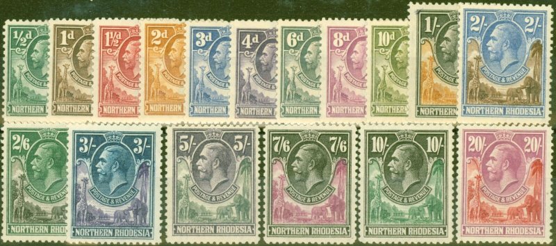 Northern Rhodesia 1925 set of 17 SG1-17 Fine Mtd Mint