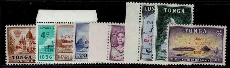 TONGA QEII SG120-127, complete set, NH MINT.