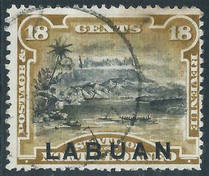 Labuan, Sc #56, 18c Postally Used