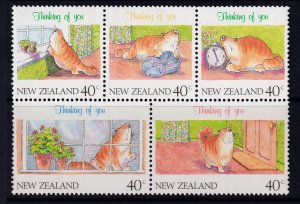 New Zealand 1991 Greeting Stamps - Thinking of you Mint MNH Pane SC 1037a