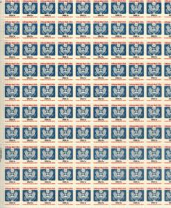 US #O127   1c Official Mail   Full sheet of 100  MNH