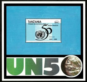 Tanzania 1995 - United Nations, 50 Years - Souvenir Sheet - Scott 1372 - MNH