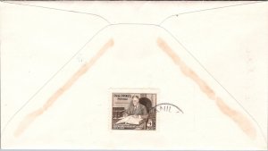 Philippines FDC 1953 - Manuel L Quezon - 1c Stamp - Single - F43144