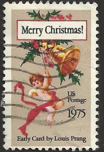 # 1580 USED CHRISTMAS CARD BY LOUIS PRANG