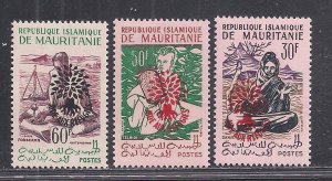 MAURITANIA SC# 129-30 + 32  TYPE 2  VF/MOG