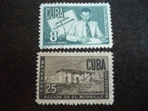 Stamps - Cuba - Scott# 466-468,C47-C49 - Used Set of 6 Stamps