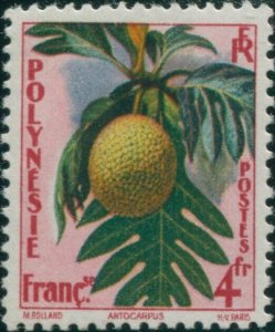 French Polynesia 1959 Sc#192,SG18 4f Tropical Fruit artocarpus MNH
