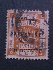 PALESTINE-1953-OVPT. ON  EGYPT OCCUPATION STAMP-USED VF 70 YEARS OLD-RARE