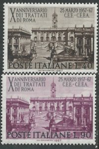 Italy # 949-50 Treaty of Rome   (2)   Mint NH