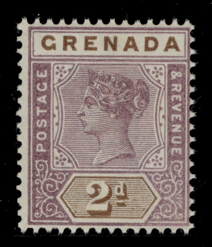 GRENADA QV SG50, 2d mauve and brown, NH MINT. Cat £40.