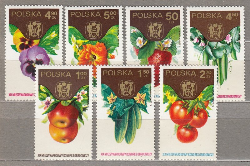POLAND 1974 Horticultural Congress MNH(**) Sc 2049-2056 #HS823