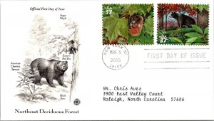 FDC 2005 SC #3899 Northeast Deciduous Forest - New York, Ny - Pair - J2917