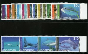 Bahamas 2012 QEII Marine Life set complete superb MNH. SG 1600-1615.