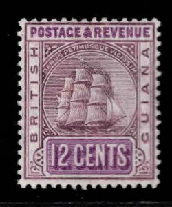 British Guiana Scott 164 MH* Ship stamp wmk 3 from 1905-1910 set on chalky paper