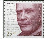 NK 1728   Knut Hamsun (1859-1952) Author 25 Krone Multicolor