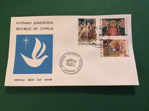 Cyprus First Day Cover Christmas Dove 1974 Stamp Cover R43108