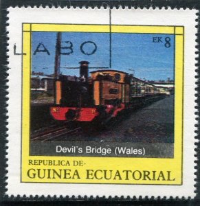 Equatorial Guinea 1977 STEAM LOCOMOTIVE 1 value Perforated Fine Used