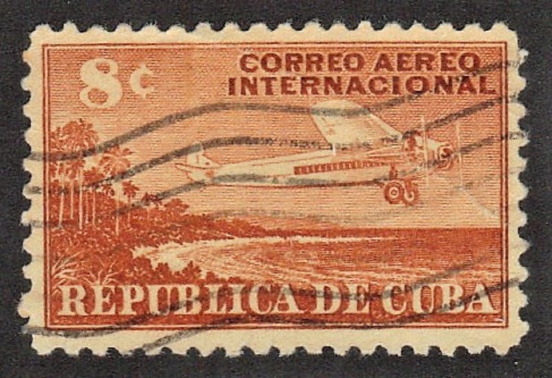 CUBA SC# C40  **USED** 1948  8c   AIRMAIL  SEE SCAN