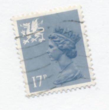 GB Wales & Monmouthshire 1971 Scott WMMH30 used - 17p, Queen Elizabeth II