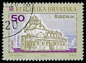 Croatia #112 Used; 50d St. Jakov's Cathedral - Sibenik (1992)