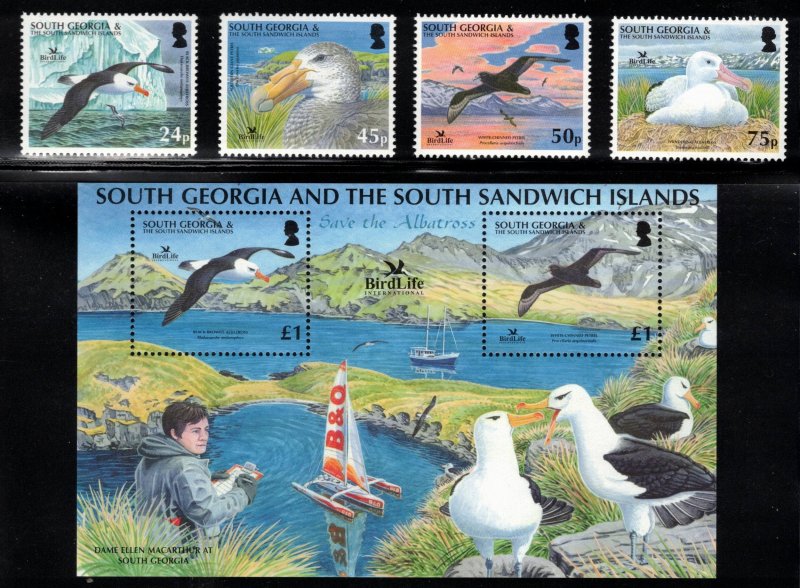 SOUTH GEORGIA 2006 Birds; Scott 339-43, SG 422-26; MNH