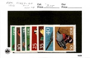 Germany - DDR, Postage Stamp, #1453-1460 Mint NH, 1973 Birds (AB)