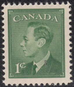 Canada 1950 MNH Sc #289 1c George VI without 'Postes-Postage'